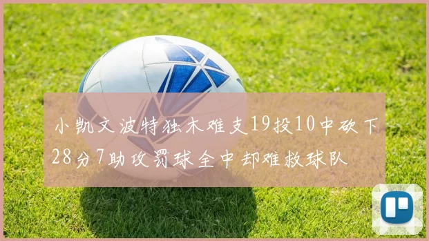 小凯文波特独木难支19投10中砍下28分7助攻罚球全中却难救球队